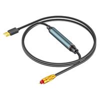 USB to Optical SPDIF Audio Converter Cable Analog to Digital Sound Adapter Enhanced Sound Optical Cable for HDTV Gaming