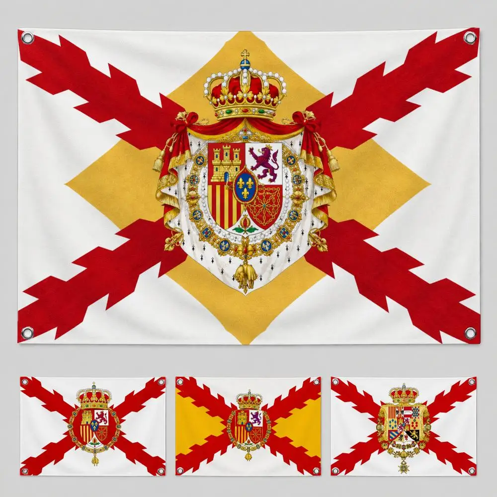 Spanish Empire flag  Flags Yard Garden Decor Banner Indoor Outdoor Wall Hanging Flag Home Patio Wall Art Decoration