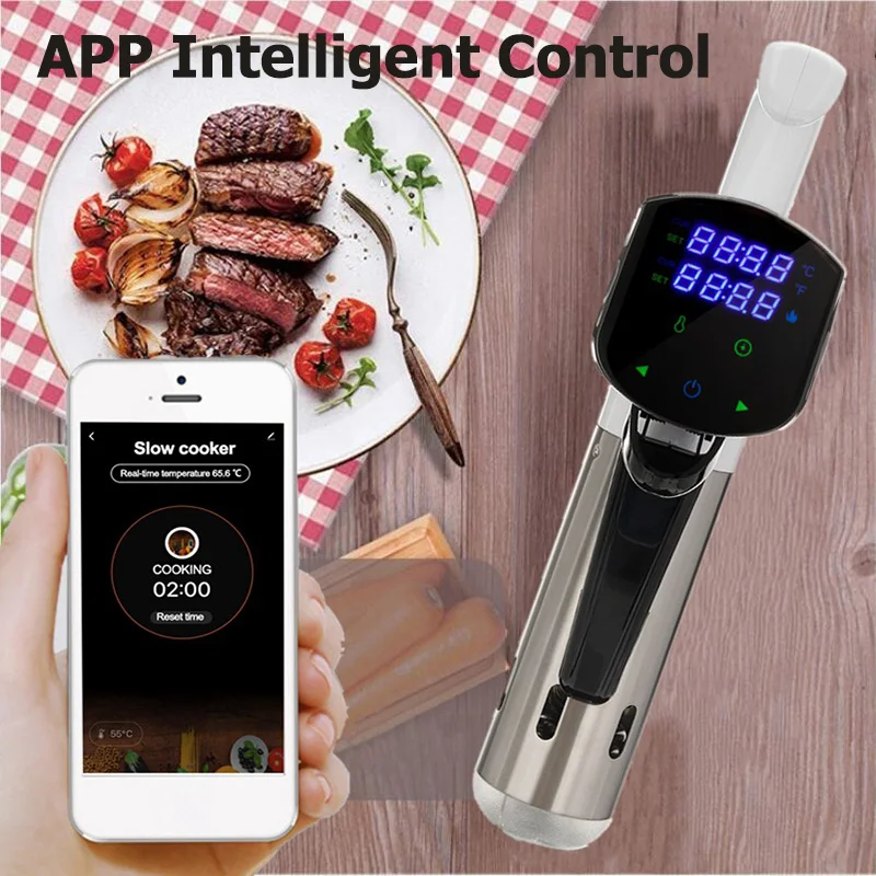 1800w sous vide cooking vara mergulho quente circulador temperatura exata cronometragem digital silencioso cozinha de aço inoxidável casa