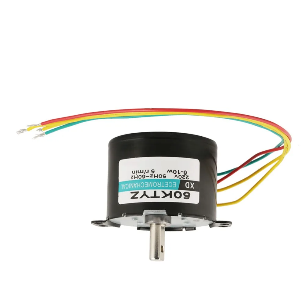 AC 220V Permanent Magnet Synchronous Motor 10W 5-50RPM Low Speed Motor 0.5A 50KTYZ Small Electric Motor For DIY Generator