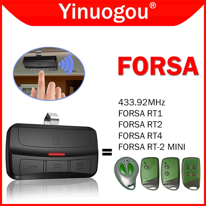 FORSA RT1 RT2 RT4 RT-2 MINI Garage Remote Control Duplicator 433.92MHz Rolling Code Garage Door Remote Control Hand Transmitter