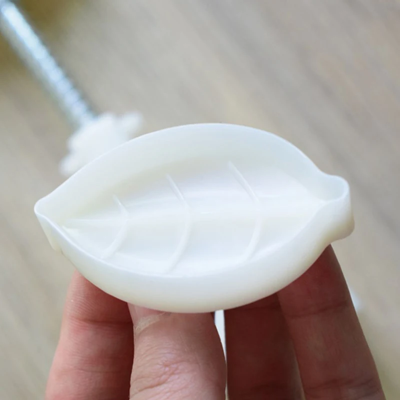 プラスチックモロンケーキ型クッキーカッター、リーフスタンプ付き、再利用可能な手動プレス面、ペストリー装飾ツール、30g