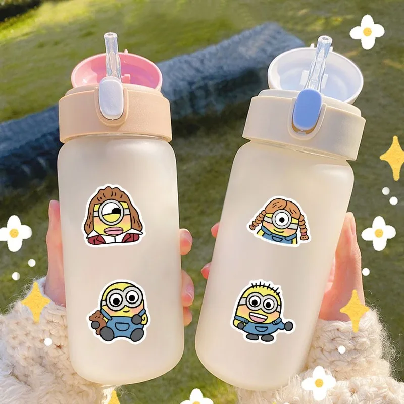 102pcs Minions Cartoon Cute Stickers Ins Style High Color Value Creative Fun Expression Mobile Phone Shell Decorative Stickers view 6