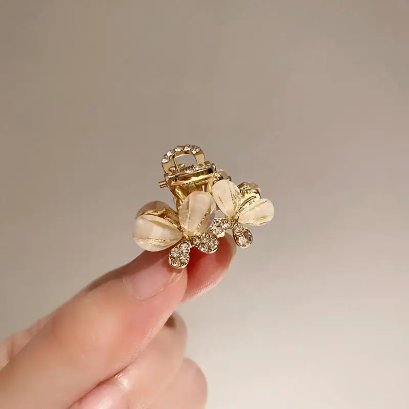 Super süße Kristall Schmetterling Mini Haarnadel Mädchen Haarschmuck Pony Clip Top Clip exquisite kleine Haarklammer – Detail 4