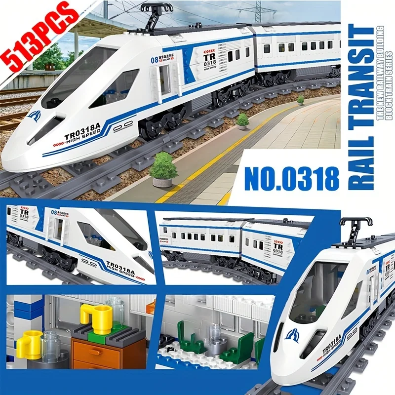 Get Your City Rail Transit Building Blocks Toys For Christmas Gift Technical Train Maintenance Advanced Model