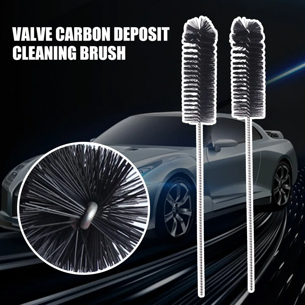 27cm Car Cylinder Cleaning Brush 3cm Diameter Nylon Engine Piston Carbon Deposit Remover Tool for Power Drill Anti Wear Bristles