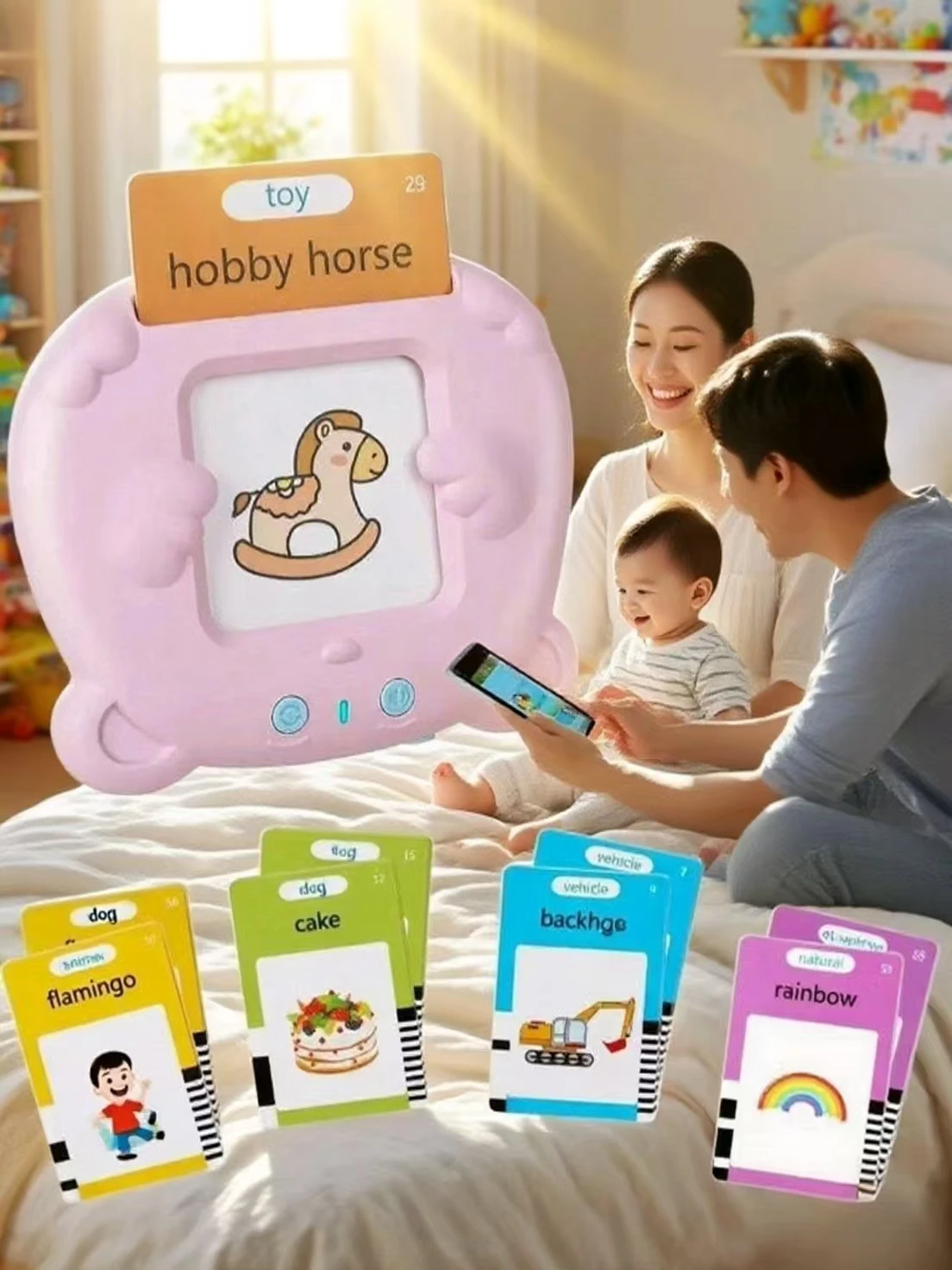 Cartões flash falantes: vietnamita-inglês bilíngue, máquina de aprendizagem infantil, inserção de cartão de quebra-cabeça, leitor personalizado, ed-vietnã infantil