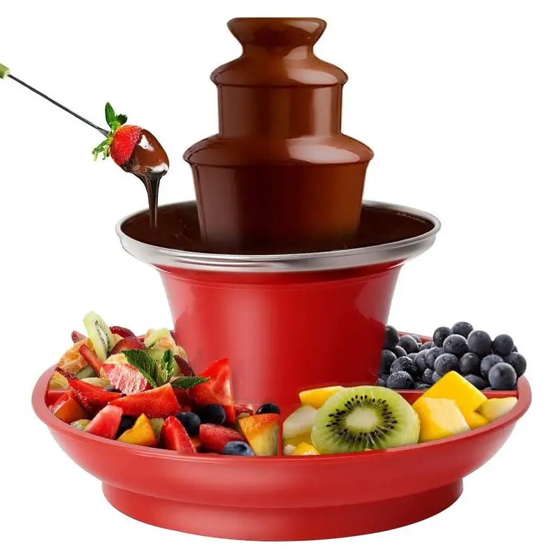 

Chocolate fountain 3-layer cheese fountain 24 cm stainless steel chocolate fondue fountain reusable chocolate kitchen tools