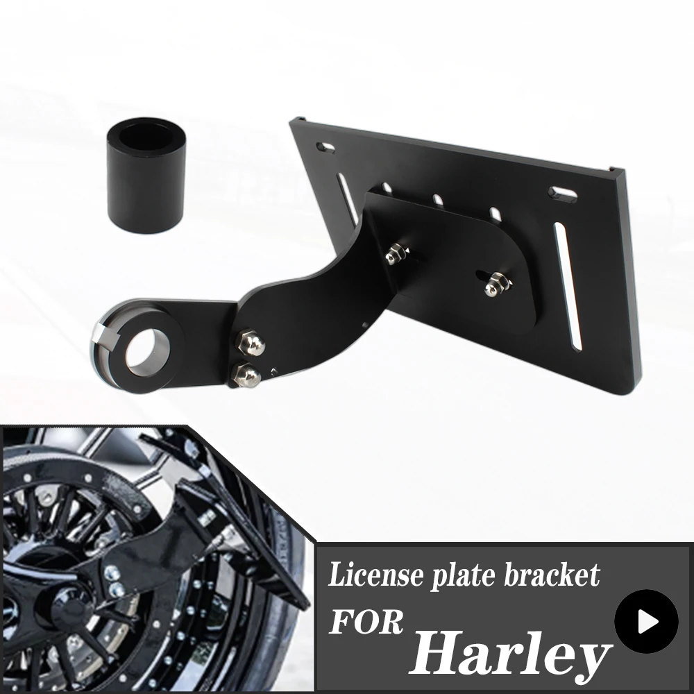 Ultimate American License Plate Compatible Motorcycle Bracket - Fits FOR Harley Boy, Breakout, Dyna, Street Bob (2018-2022)