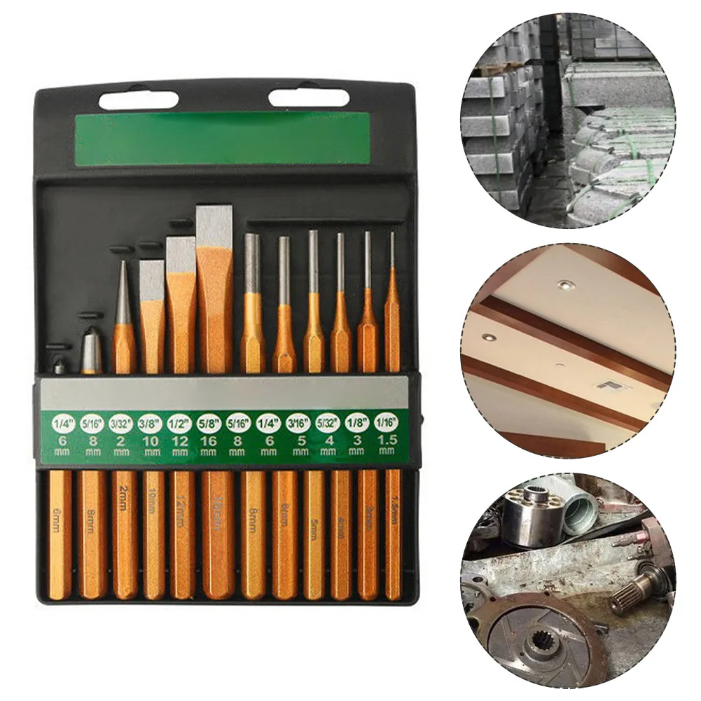 Sleek Design of the 12 Pcs Chisel Kit For Effective Digging In Various Hard Materials Like For Brick And Stone