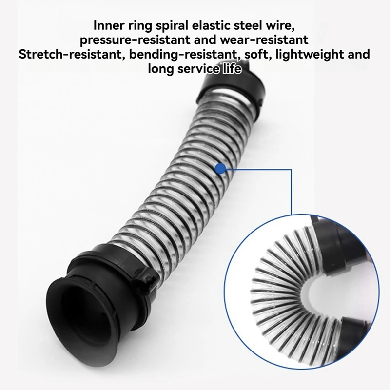 For Bissell Floor Scrubber 4Th Generation Hose Accessories Bendable Connecting Pipe Corrugated Sewage Pipe