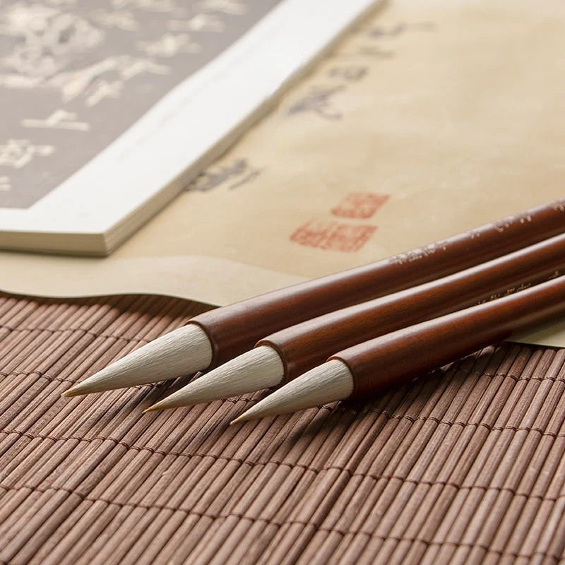 Pincel de caligrafía de pelo múltiple, pluma de pincel de escritura Regular china, pinceles de caligrafía china Ouyang Xun Liu Gongquan Yan zhenqing