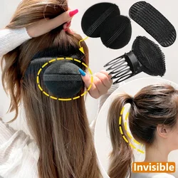 1 Set Puff Hair Head Cushion Invisible Volume Hair Base Fluffy Hair Clip Sponge Pad Bun DIY Hair Styling Tool for Women Girl