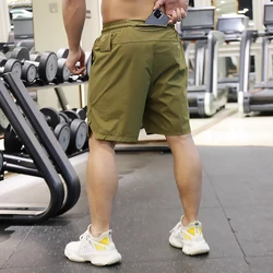 Summer hiking outdoors running shorts Men's sports jogging fitness shorts Gym training breathable pocket sports male shorts