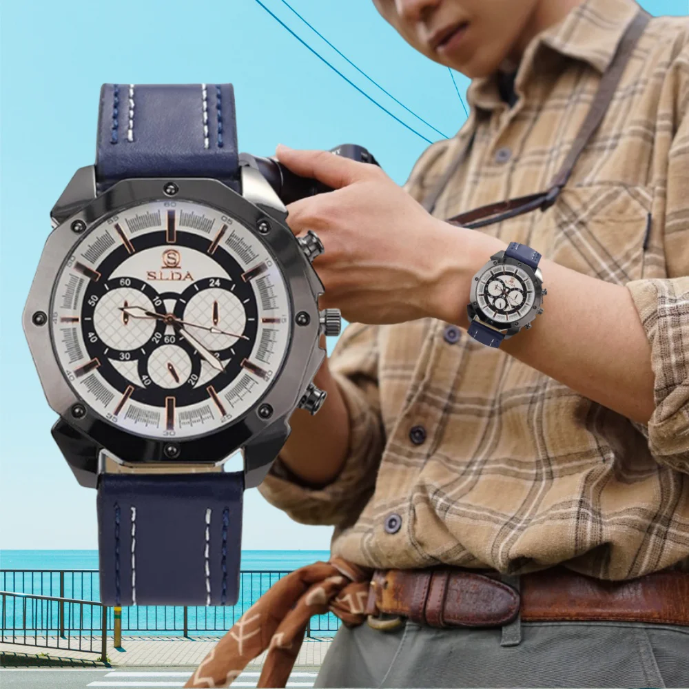 Large Dial Classic Fashion Trend High-grade Men's Watch Original Classic Luxury Business Watch for Holiday Gift Fancy Party