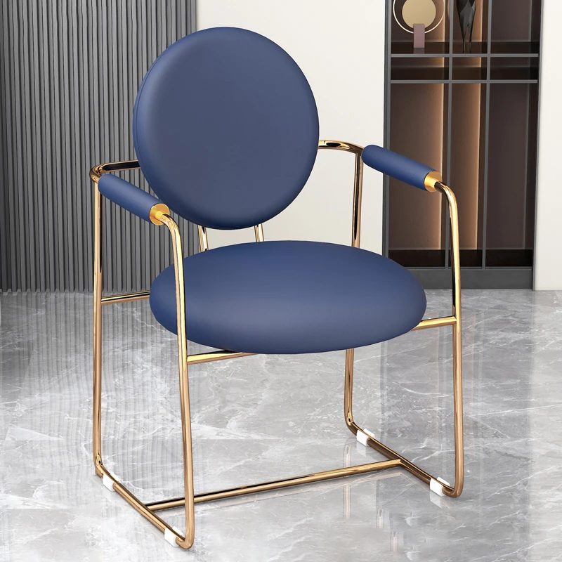 Designer Nordic Dining Chairs Modern Luxury Armrest Bedroom Salon Dresser Chair Library Kitchen Gaming Silla Comedor Furniture