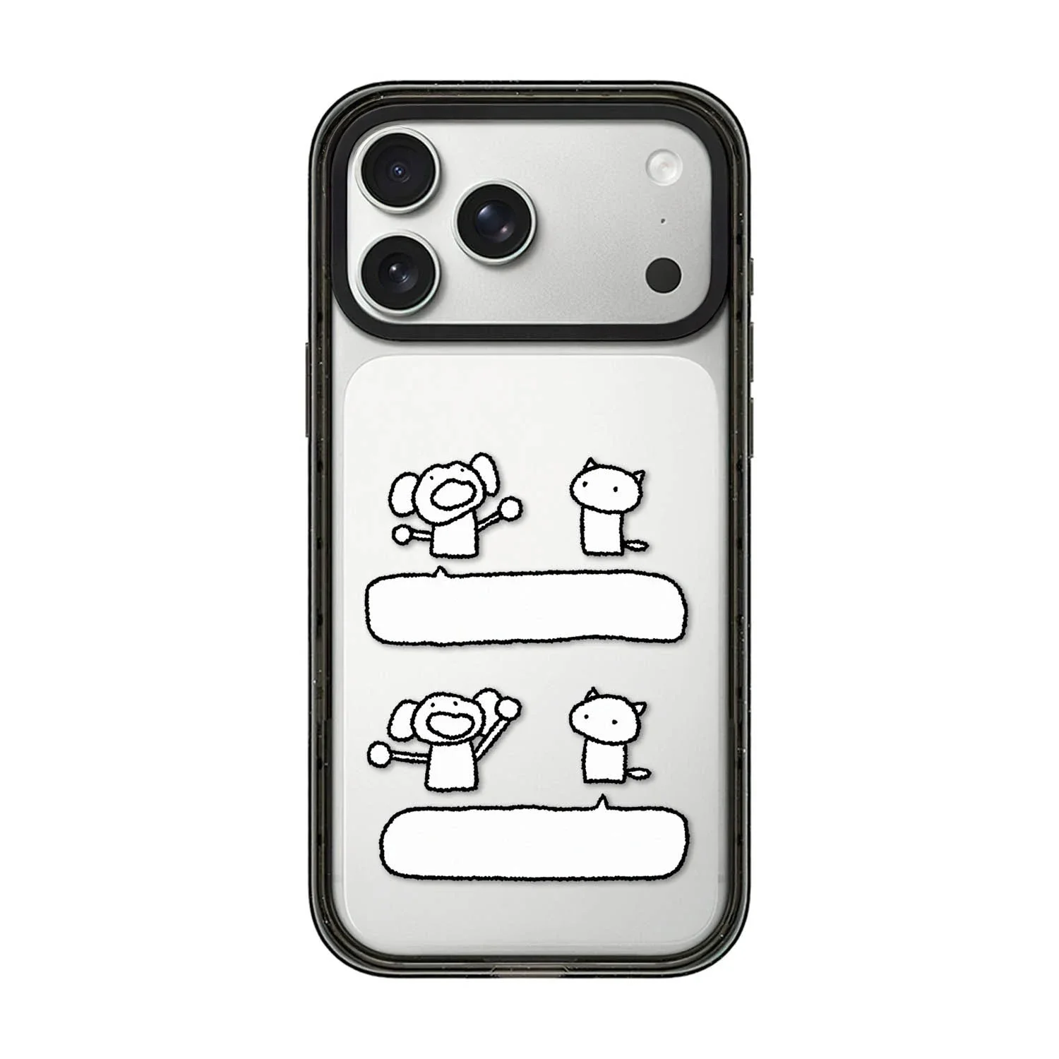 

Line Dialogue Cartoon Acrylic Black Border Magnetic Case: Compatible with IPhone 17 16 15 14 13 12 Pro Max 17 Air