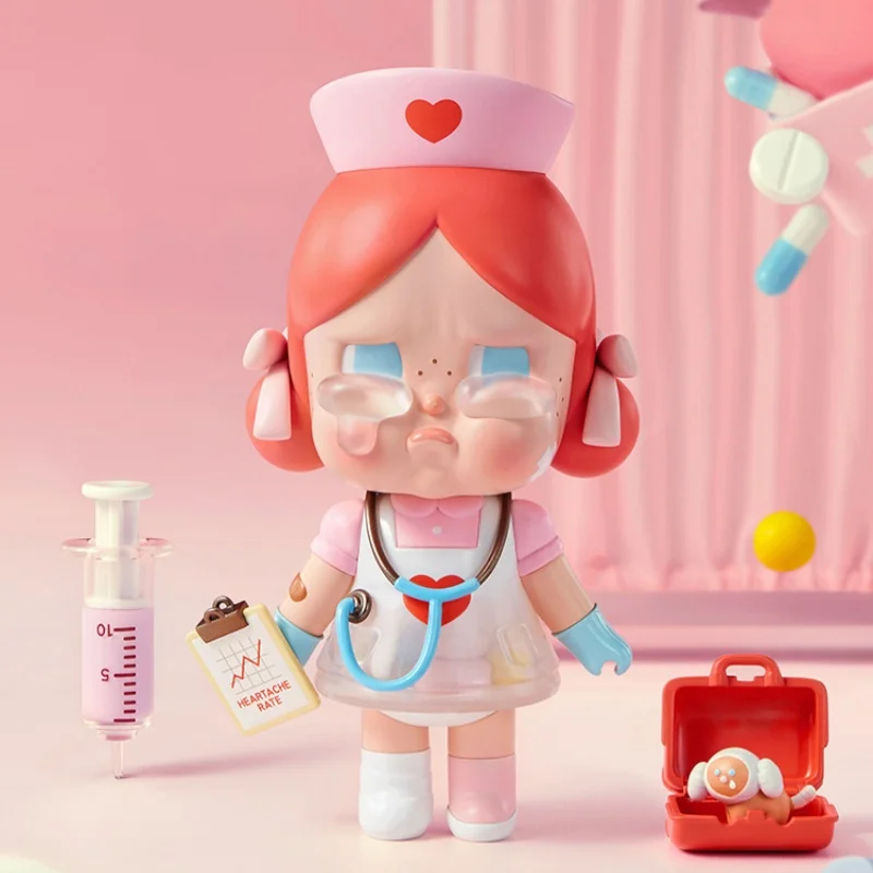 New Action Figure Crybaby Healer Primary Color Series Fashion Dolls Cute Action Figure Model Toy Collection Girls Surprise Gifts