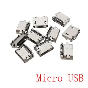Bilashmart 10 5Pin Micro USB Type B Female SMD Soldering Port Jack Tail Socket Android Phone Data Connector Repair Replacement