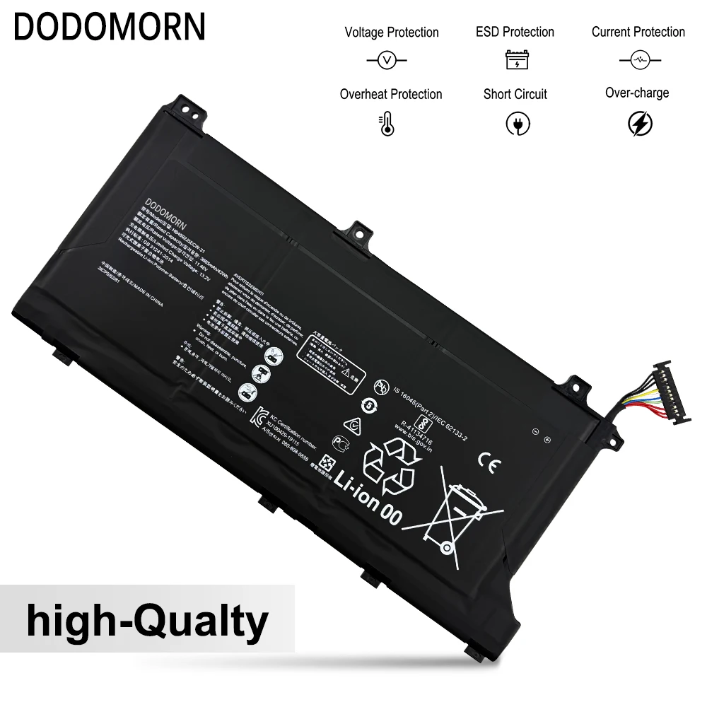 DODOMORN HB4692J5ECW-31 Laptop Battery For Huawei Honor MagicBook 15 BohL-WDQ9HN BoB-WAH9P HNL-WFP9 For MateBook D 15 2020 Serie