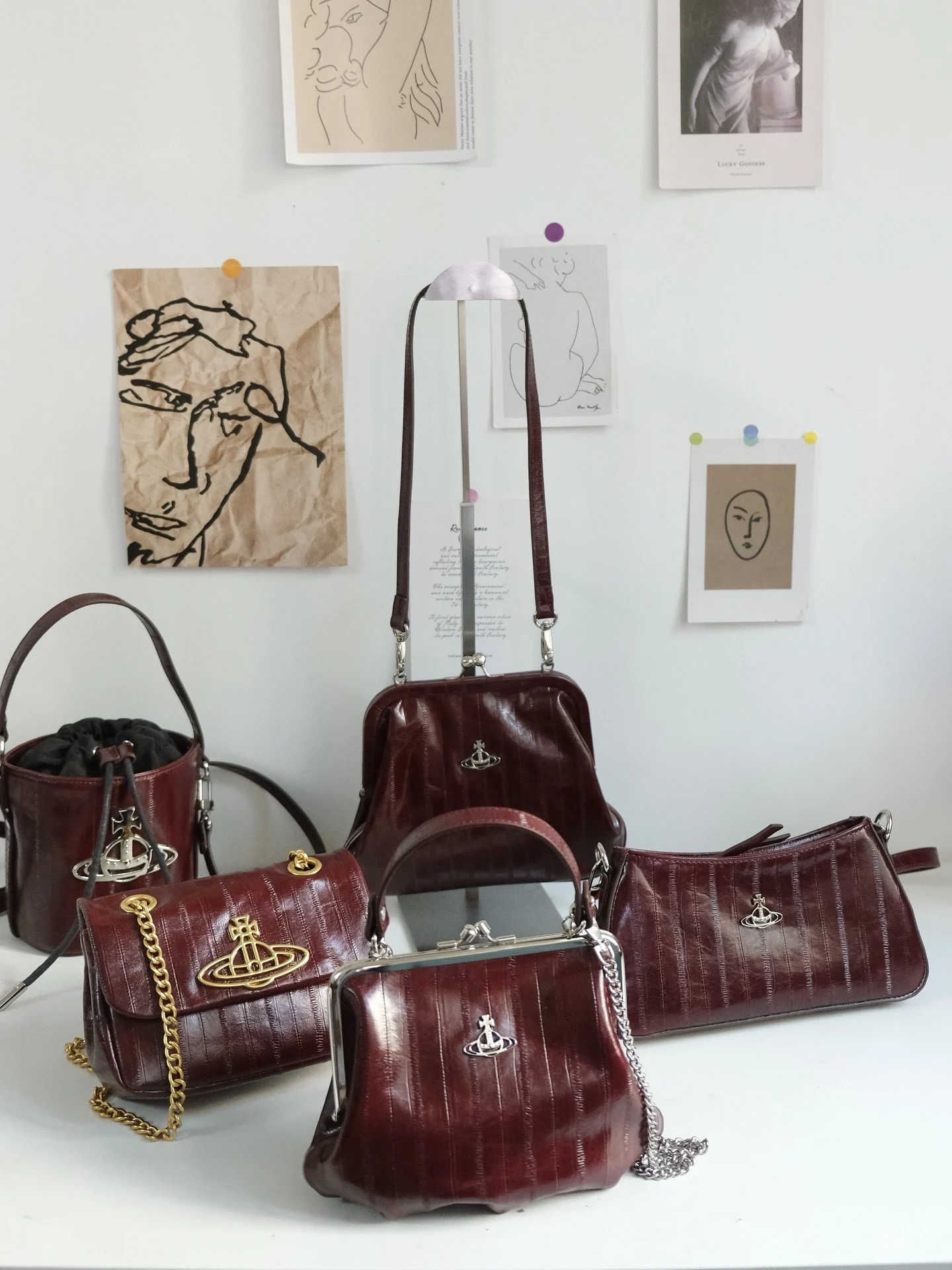 Viviv West  26S Series Top Layer Cowhide Handbag Bucket Dumpling Small Square Bag Women Fashionable Casual Crossbody Bag