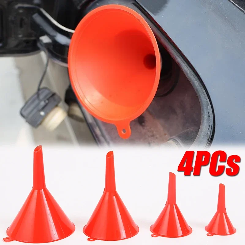 

4PCs Anti-splash Motorcycle Car Oil Funnels Gasoline Oil Change Refueling Tools Oil Funnels Filling Tool Auto Accessories