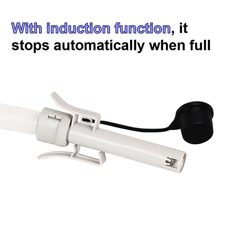 Fast Fuel Transfer Pump Auto Stop Safety Multi Tank Adapters Battery Powered Portable Hose For Car Boat Emergency Camping RV