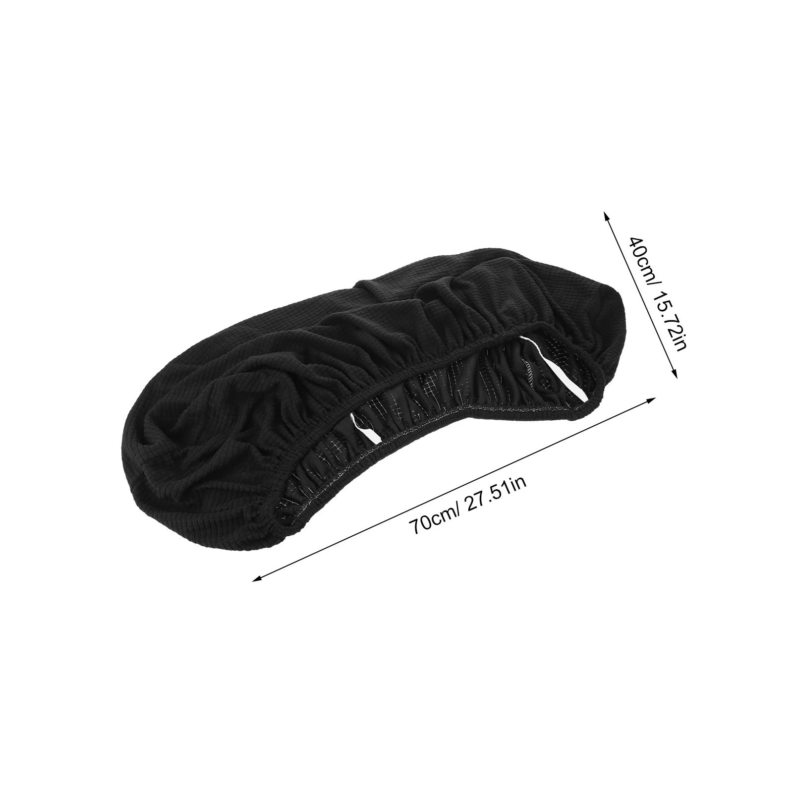 Pokrowiec na ławę prostokątny 27,5 x 15,7 cala, żakardowy, elastyczny, zdejmowany, nadający się do prania, wodoodporny ochraniacz na siedzisko, czarny.