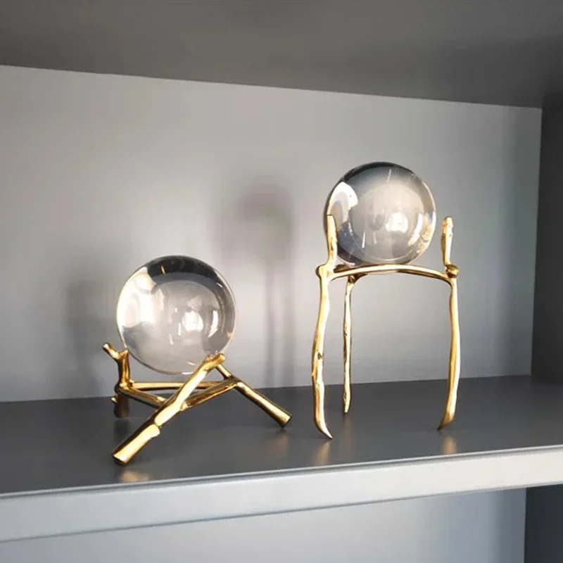 

Modern Light Luxury Decoration Crafts Nordic Aesthetic Fantasy Crystal Ball Decoration Craft Vintage Originality Home Decor FYFM