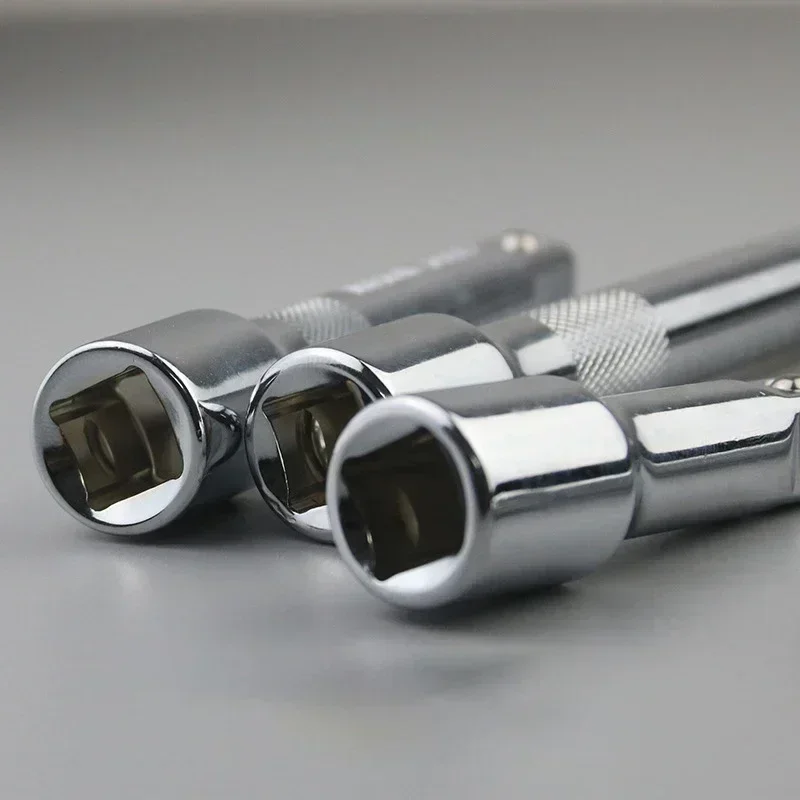 50/75/100mm Socket Ratchet Wrench Chromium-vanadium Steel Extension Long Bar Steering Sleeve Connecting Rod Accessories Tools