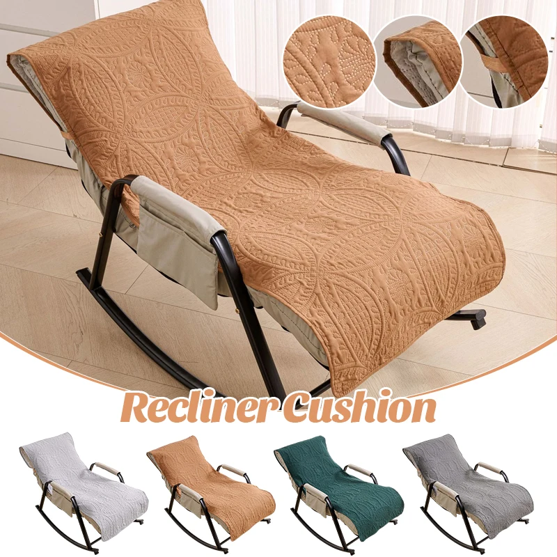 Waterproof Lounge Chair Cushion Universal Anti-skid Dirt-resistant Seat Pad for Single/Double Recliner Lounge Chair Leisure Sofa