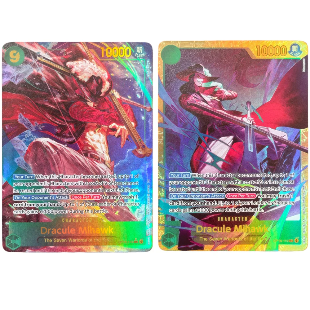 Proxy ONE PIECE Game Dracule Mihawk OP14-119 SEC English TCG Anime Card