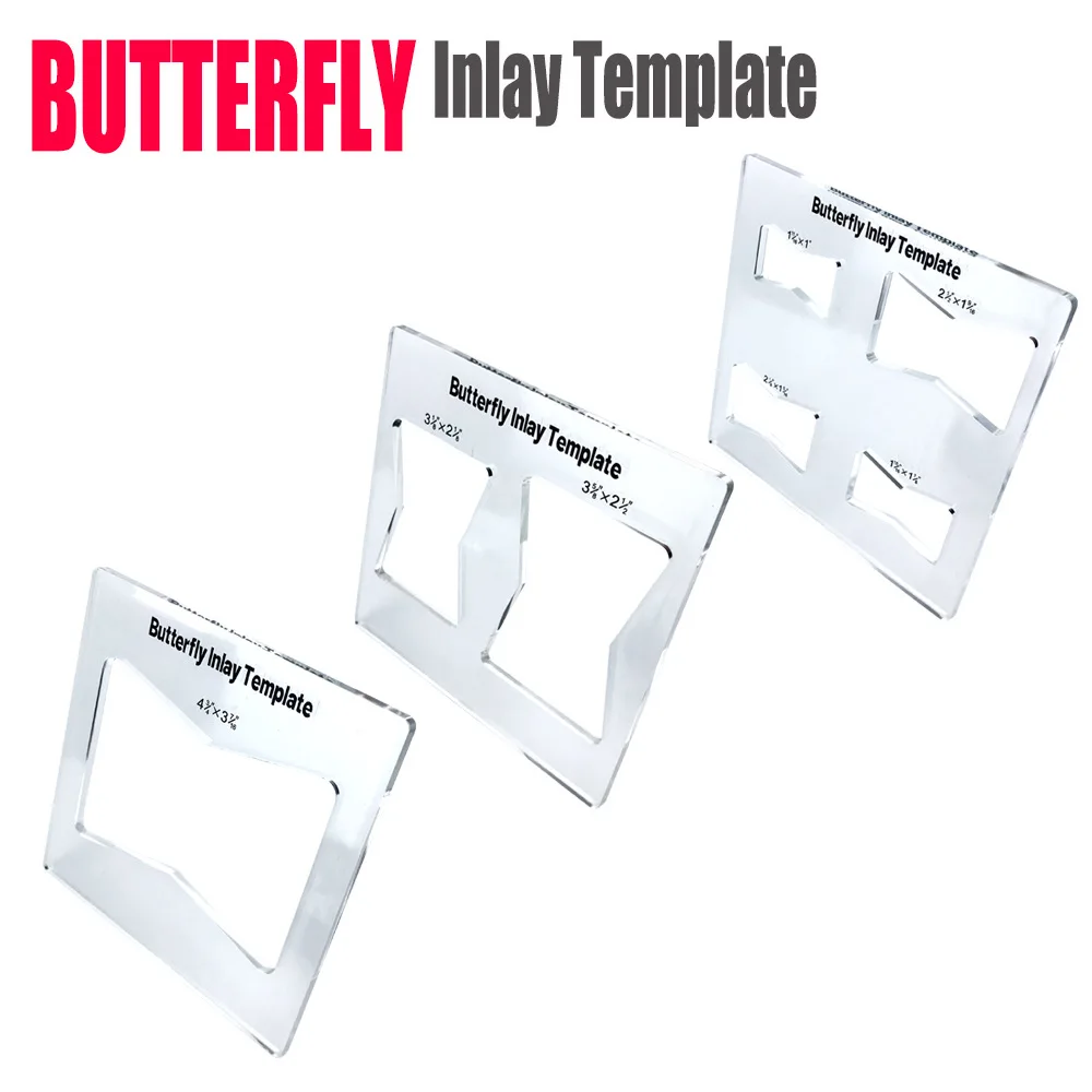 Butterfly Inlay Template Router Woodworking Inlay Pattern Template Cutting Guide Jig For Furniture Decoration