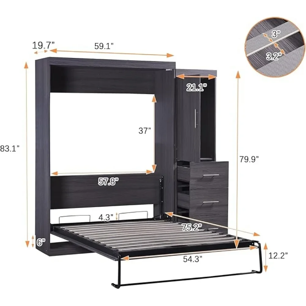 Full Over Full Beds with Lockers Can store bed frame, saving space Suitable for bedroom apartments