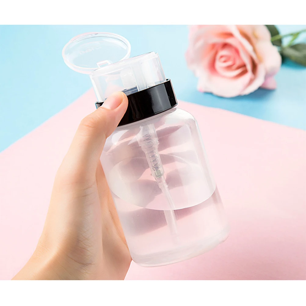 

2Pcs Nail Polish Remover Bottle Portable Liquid Storage Pumping Dispenser Durable Subpackaging Methanol Bottle Nail Care Tools