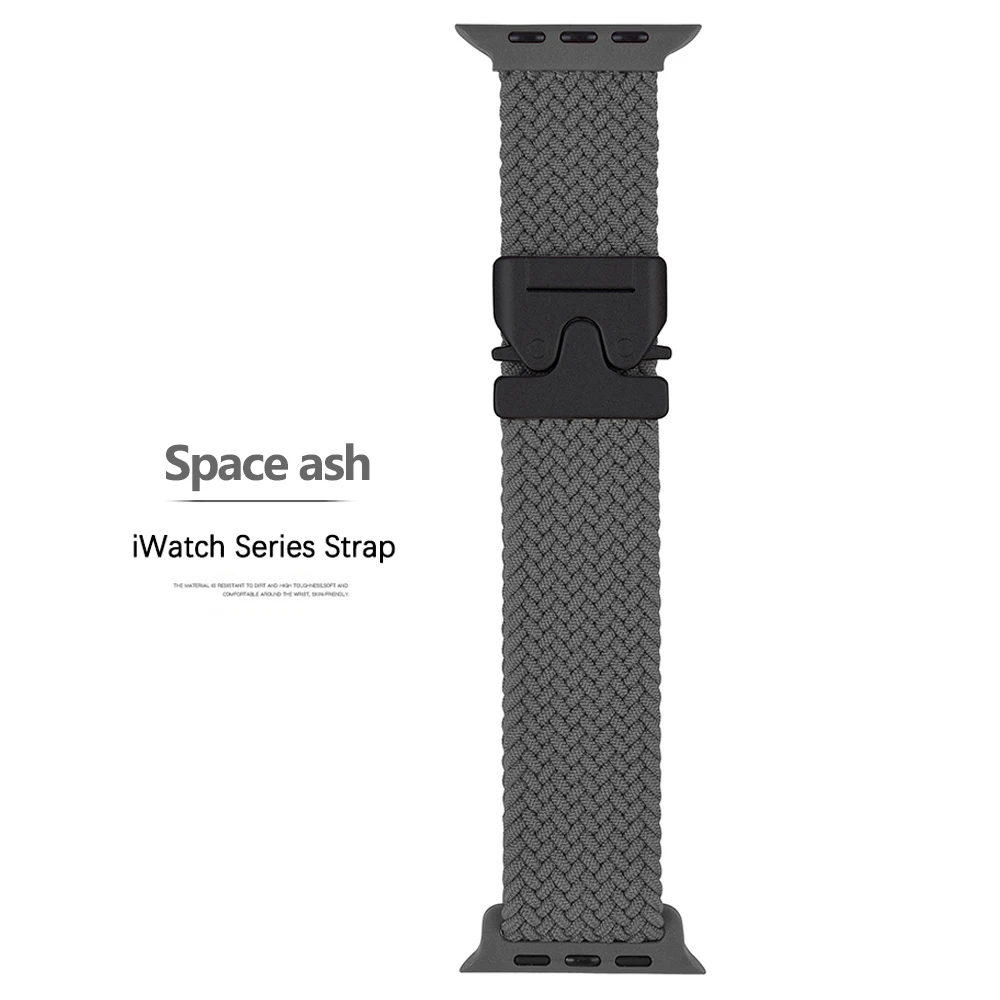 Nylonarmband für Apple Watch, 46 mm, 45 mm, 44 mm, 49 mm, 42 mm, 41 mm, Fallschirmarmband, iWatch Series Ultra 4, 3, 2/12, 11, 10, 9, 8, SE, Armband. – Detail 12