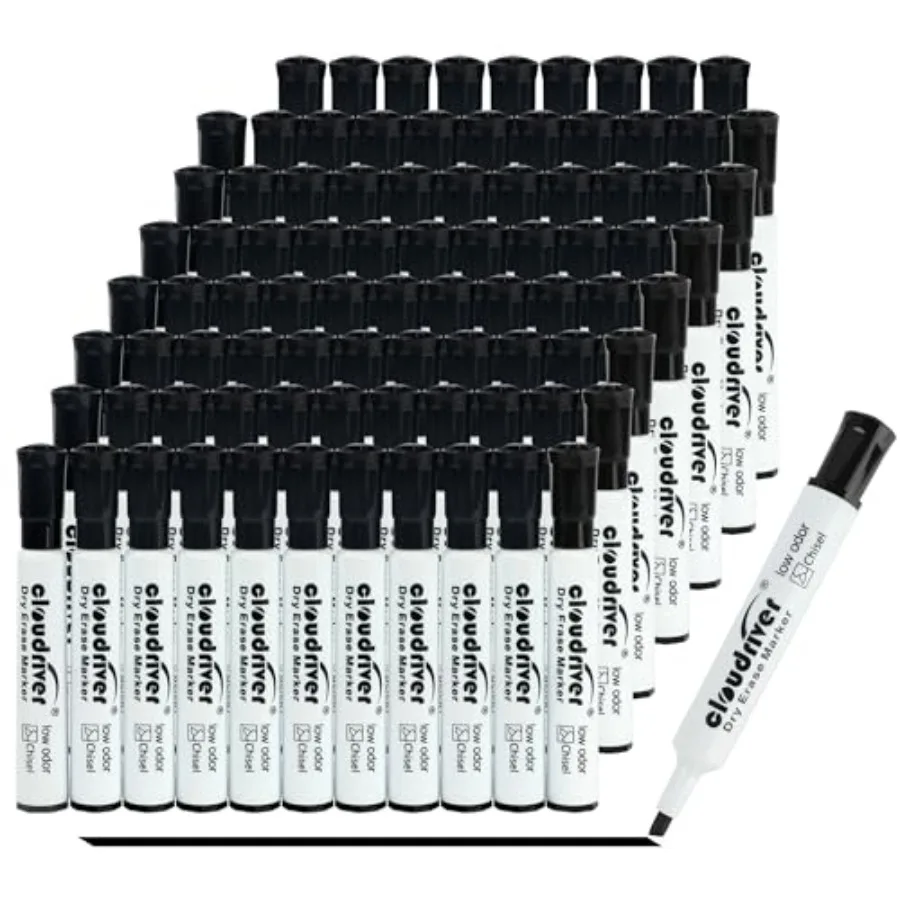 

Low Odor Dry Erase Markers Tank Style, 86 Count, Chisel Tip, Black Whiteboard Markers, Bulk Dry Erase Marker For Office, home a