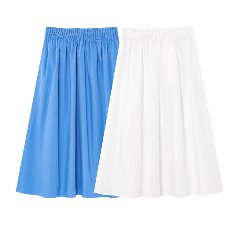 

Women's Skirt New Spring 2025 Pleated midi skirt Elasticated waist Casual and versatile Dress