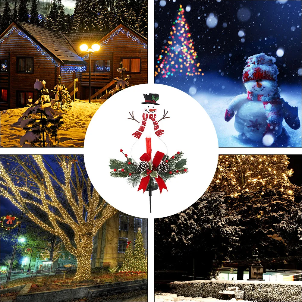 

Solar Christmas Snowman Lawn Light Outdoor Garden Decoration Waterproof LED Gradient Light in-Ground Lamp for Walkway