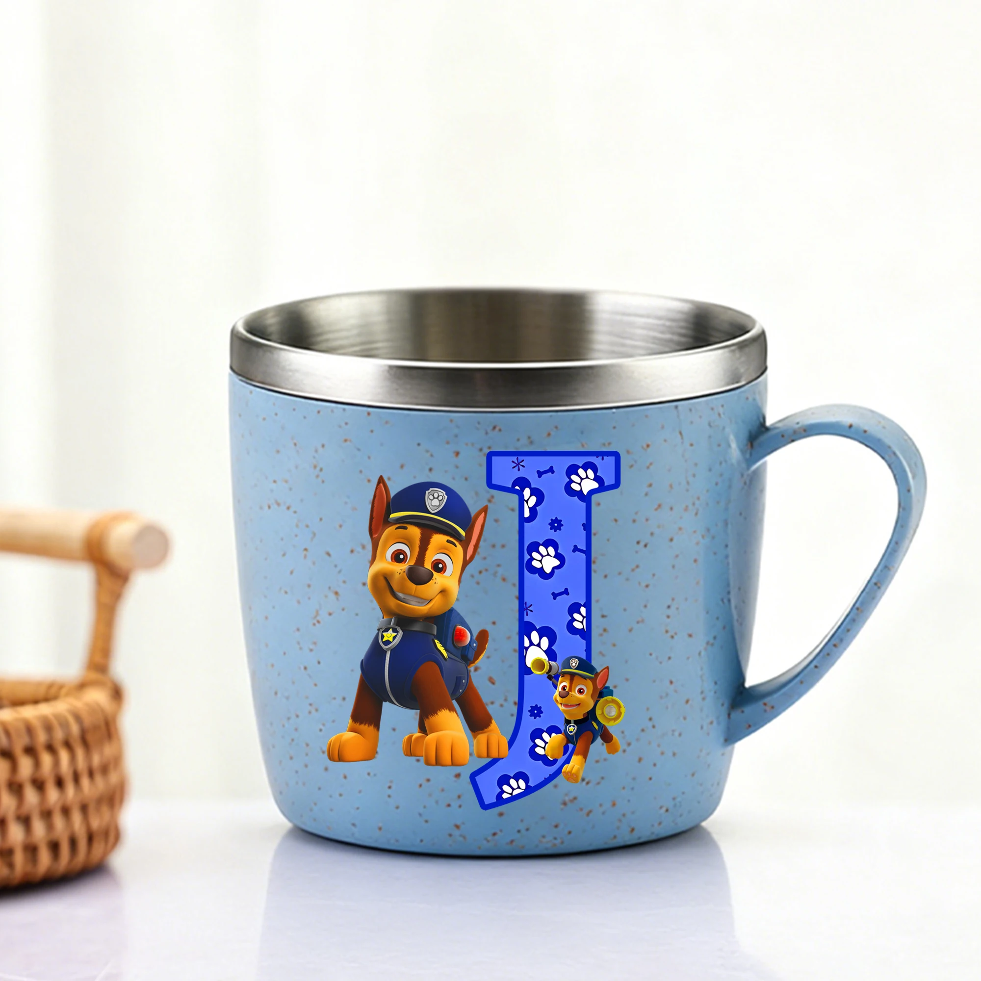 باو باترول أكواب مياه الفولاذ المقاوم للصدأ الكرتون تشيس سكاي القهوة الحليب أكواب أنيمي المنزل فرشاة الأسنان شرب كوب جديد بنين بنات هدية