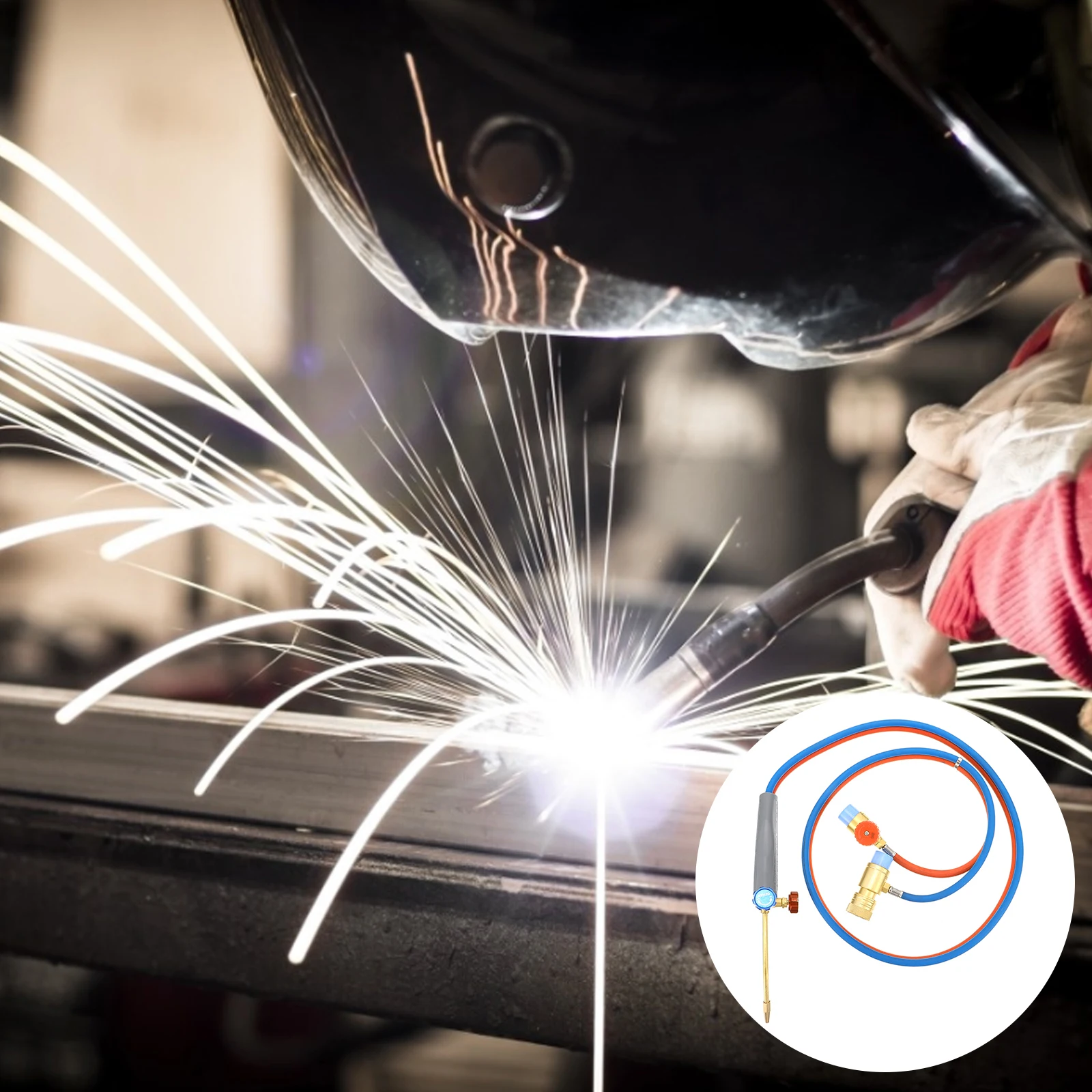 

Lightweight Mini Welding Torch 2 Meter Flexible Hose Supports Propane Mapp Gas Precision Soldering Tool for Industrial Use