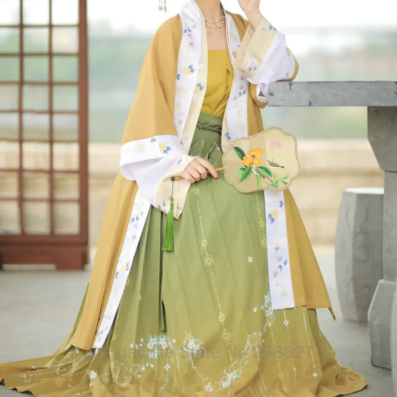 WATER Hanfu Suit Women's Dresses Song Dynasty Chinese Style Traditional Ancient Oriental Folk Cosplay Costume Photography