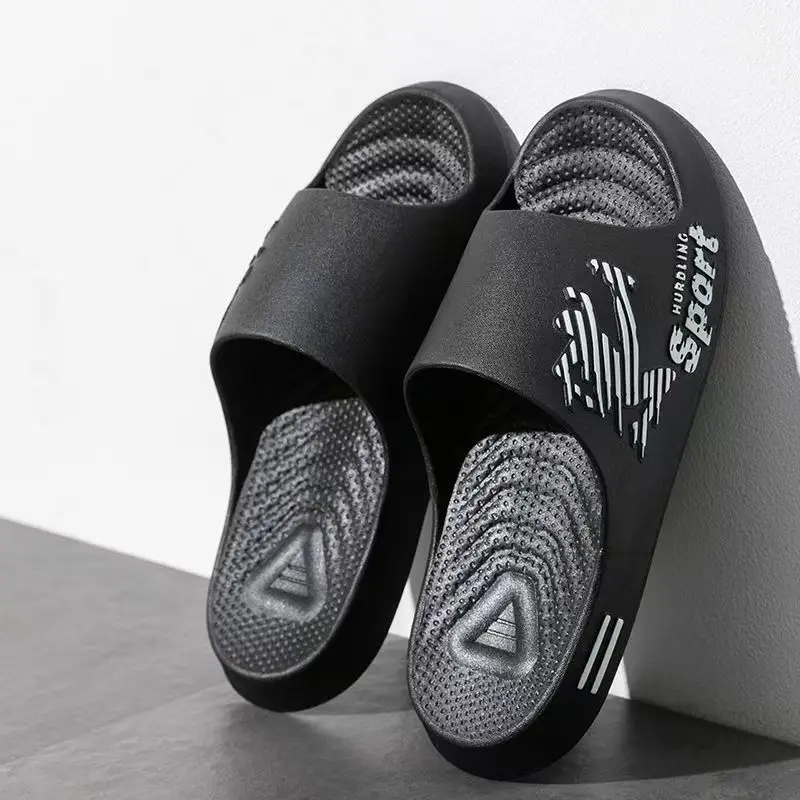 

Men's Open Toe Flat Sole Big Size Home Slipper Summer New Unisex Soft Sole Non Slip Lightweight Outdoor Slipper Bathroom Slipper