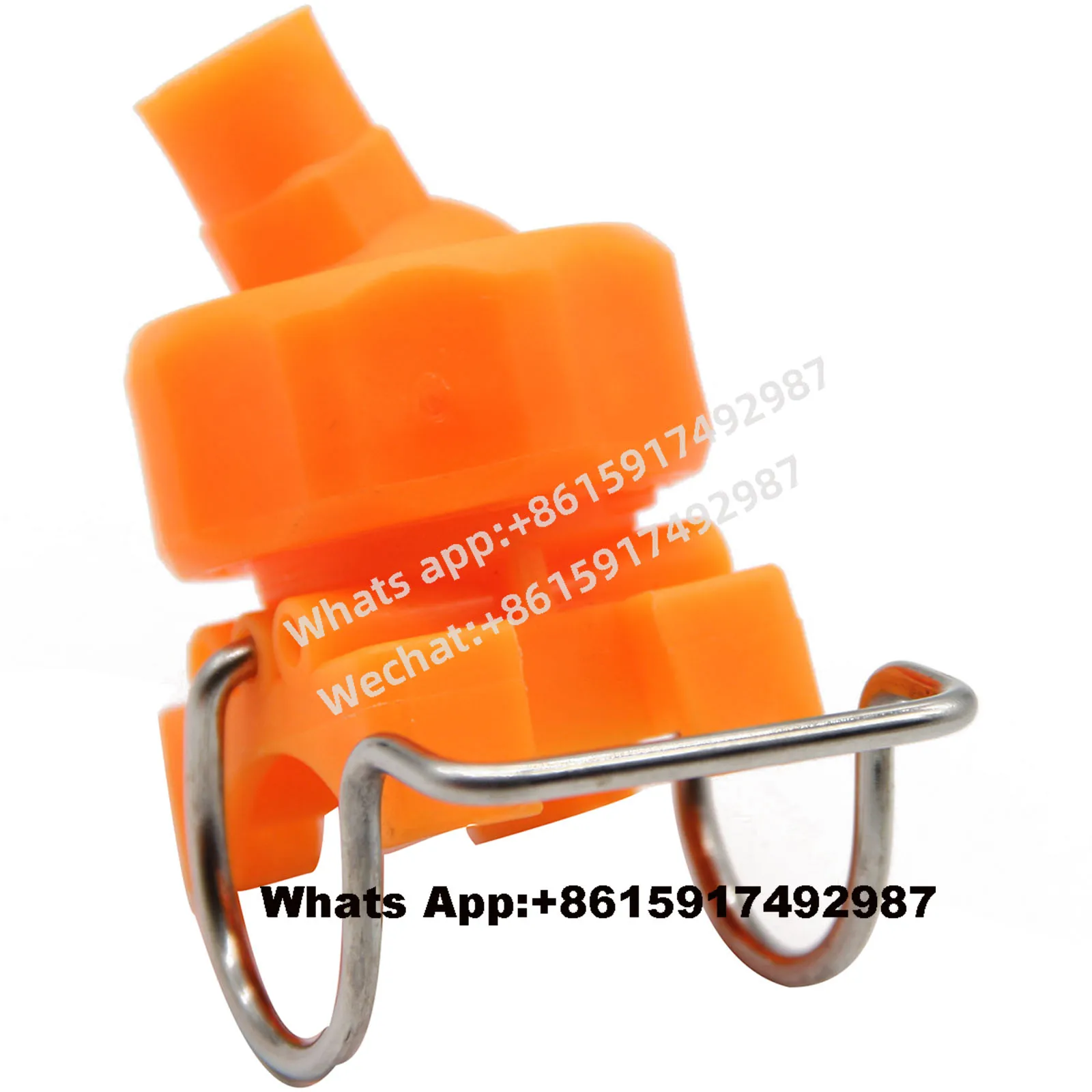 Flat Fan/Full Cone Plastic Nozzle 16mm Pipe Opening Diameter 304 SS Clamp Eyelet Nozzle Machine Cleaning