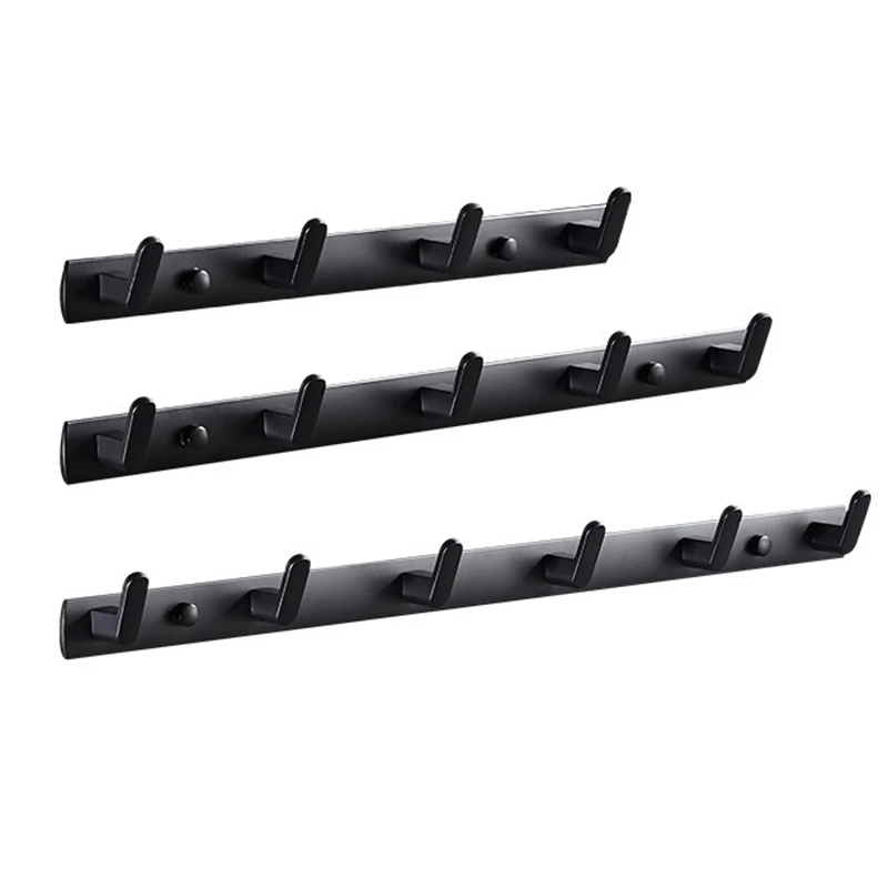 Key Holder For Wall, Black Wall Hooks For Hanging Wall Decoration, Suitable For Office Hallway Foyer Kitchen Bathroom