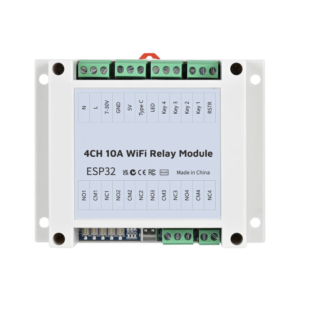 Tasmota 4CH ESP32 RF433 Inching/Self-lock Relay Works With Home Assistant