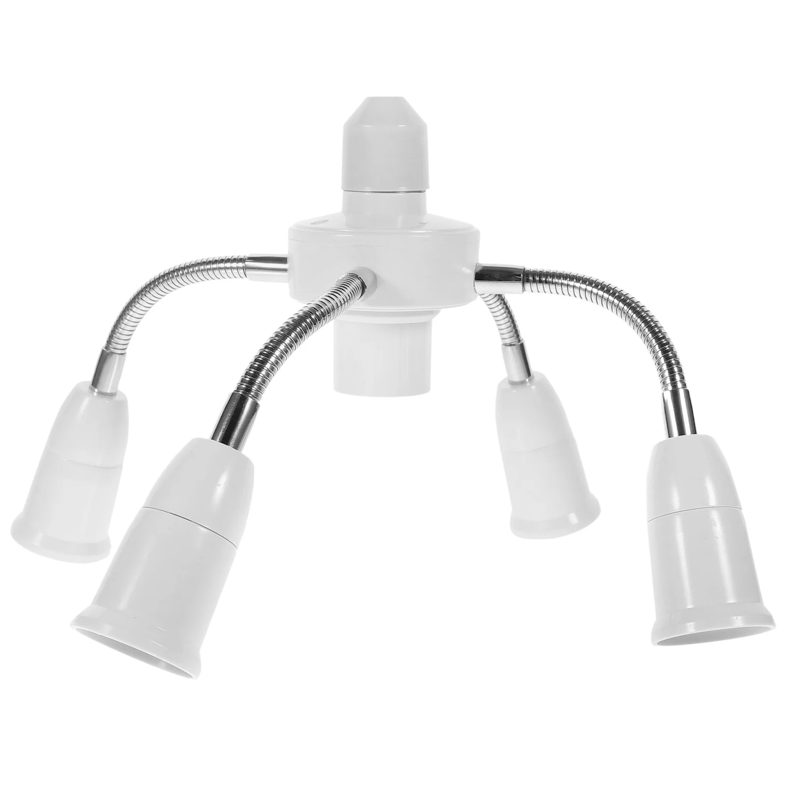 

E27 to E27 Five-Heads Light Socket Adapter Plastic Rotatable Multi-Head Lamp Holder Adjustable Lighting Fixture for Home Office