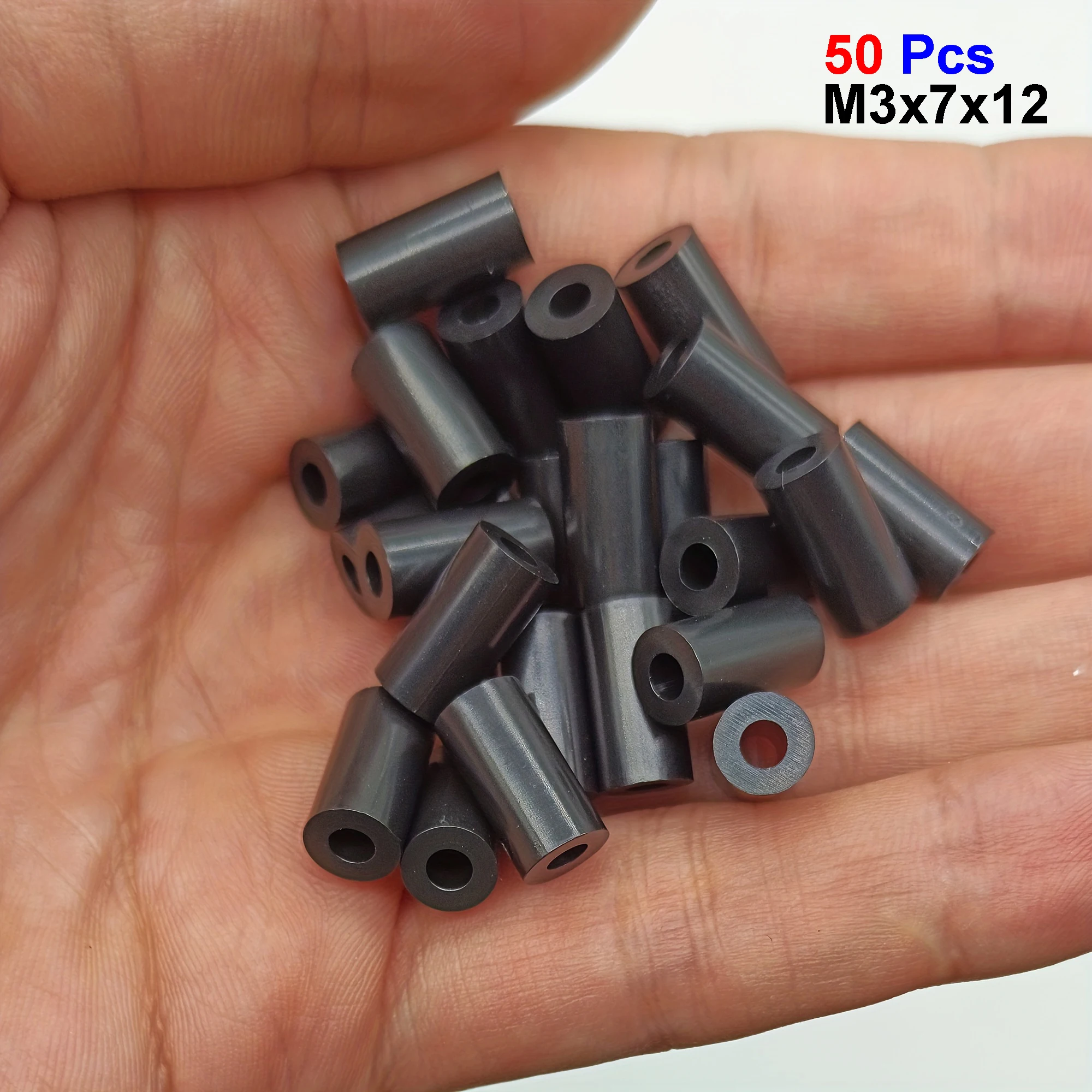 50/305pcs distanziatori per viti di uscita elettrica, Kit di assortimento distanziatori rotondi in Nylon nero, distanziatori in plastica senza filettatura, interruttore An