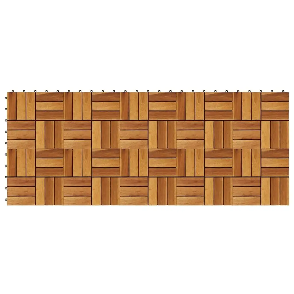 10 Pcs Acacia Wood Deck Tiles 11.8x11.8 Outdoor Flooring, Patio & Balcony