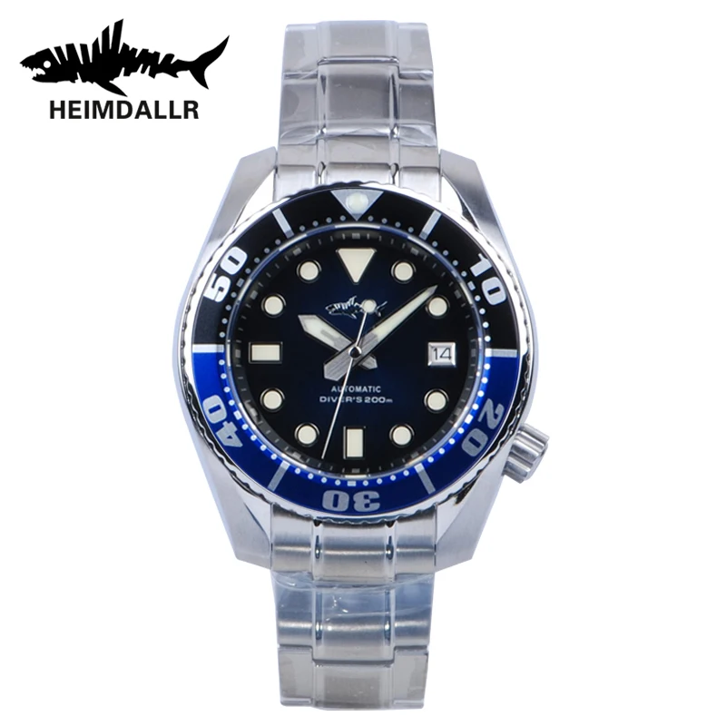 Heimdallr Men Dive Watch C3 Super Luminous Dial 316L Steel Sapphire 20Bar Water Resistant NH35 Automatic Mechanical Watch